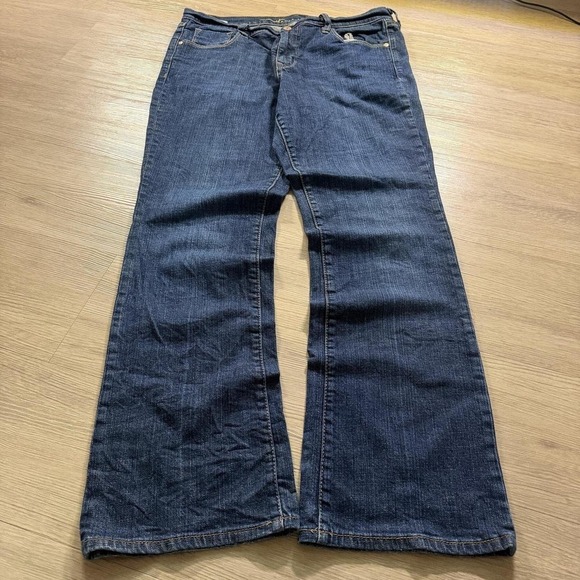 The Unbranded Brand Other - 32x30 Blue Pleated Bootcut Flared Jeans Y2K Indie
